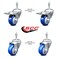 Service Caster 3 Inch Blue Polyurethane Swivel 3/8 Inch Stem Caster Total Lock Brake SCC, 2PK SCC-TSTTL20S314-PPUB-BLUE-381615-2S2 - alternate 2